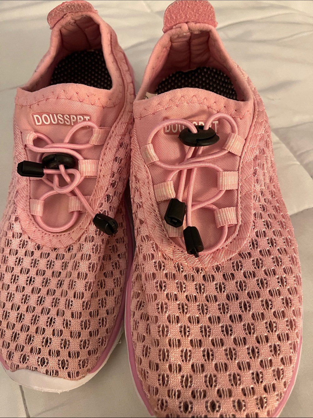 Doussprt Kids Pink Breathable Athletic Shoes